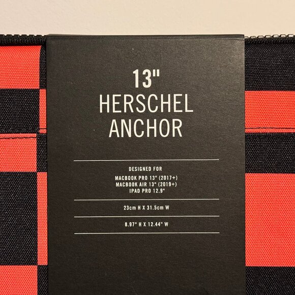 New Herschel Anchor Laptop Sleeve - Orange Checker - 13"-16" - Picture 4 of 8